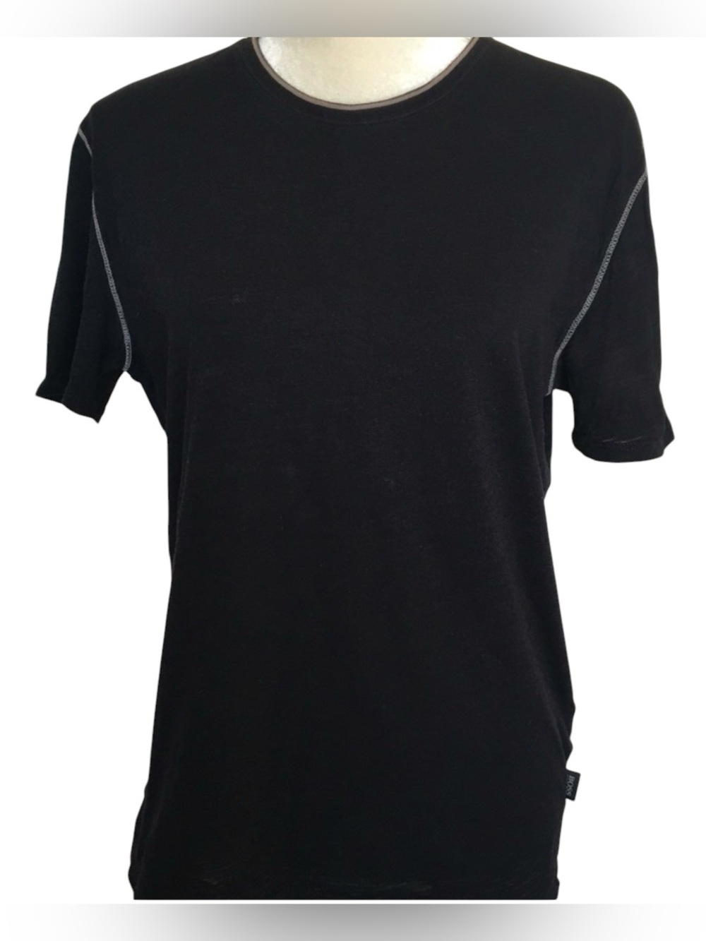 Hugo Boss Black Crew Neck Tee Shirt Men’s Medium M Regular Fit Cotton Peru